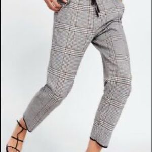 Zara Plaid Jogging Pants